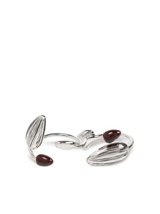 Christophe Lemaire Girasol double ring - women - Brass/Resin - One Size - Silver