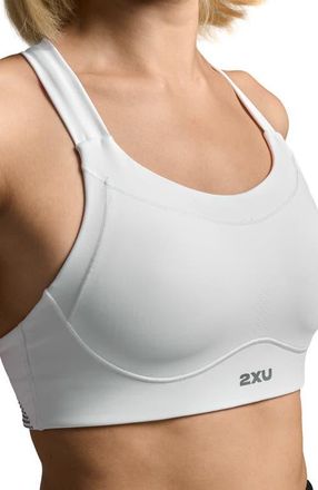 2XU Light Speed High Impact Bra in White/silver Reflective at Nordstrom, Size X-Large