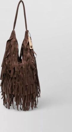 La Milanesa fringed bucket bag