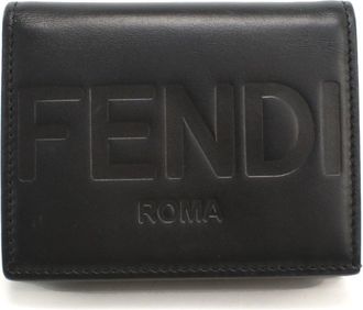 Fendi Black Leather Wallet (Bi-Fold) (Pre-Owned)