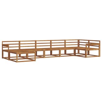 vidaXL Conjunto De Sof&aacute;s De Exterior 7 Pcs Natural Vidaxl