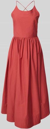 Suncoo Midikleid mit Eingrifftaschen Modell COVER in Rostrot, Gr&ouml;&szlig;e XS