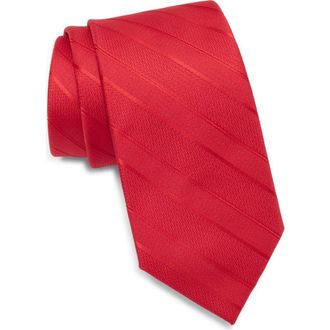 Tommy Hilfiger Courtney Stripe Tie in Red at Nordstrom Rack