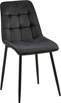 Clp Clp - Silla De Comedor Gifford Con Funda De Terciopelo Negro Terciopelo