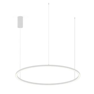 Luce-Ambiente-Design LED Hoop Suspension in White Aluminum with CCT Function 120 cm