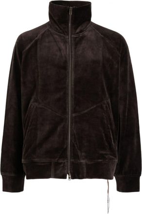 MASTERMIND WORLD skull-embroidered zip-up jacket - men - Cotton/Polyester - L - Brown