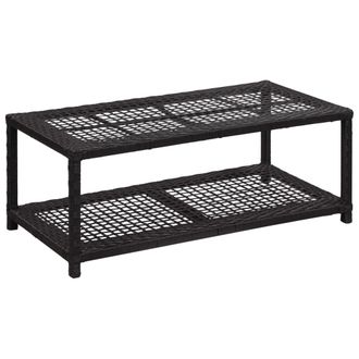 vidaXL Zapatero De Rat&aacute;n Sint&eacute;tico Negro 80x40x30 Cm Vidaxl