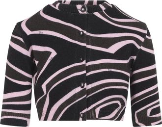 Pucci Truien & Vesten, Dames, Veelkleurig, XS, Cropped Cardigan