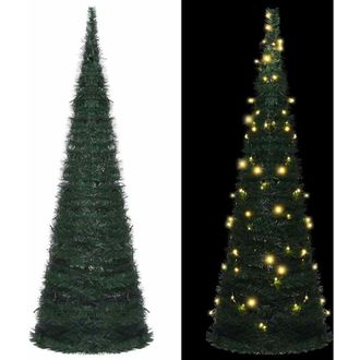 vidaXL &Aacute;rbol De Navidad Emergente Preiluminado Con Luces Verde 180 Cm Vidaxl