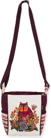 Laurel Burch Corazon Cat Print Crossbody Shoulder Bag