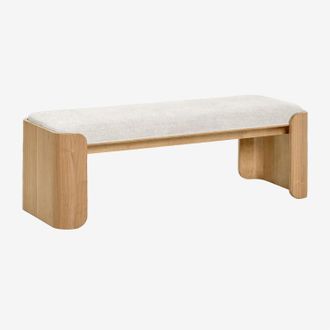 Sklum Banco En Madera De Caucho Y Chapa Lofren Sklum