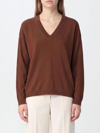 Semicouture Pure Virgin Wool V-Neck Jumper with Dropped Shoulders