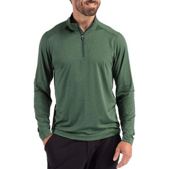 Cutter & Buck Coastline Epic Comfort Half Zip Performance Pullover in Hunter at Nordstrom, Size Xxx-Large