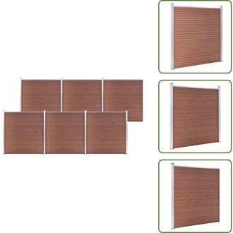 vidaXL The Living Store Recinzione da Giardino in WPC 1045x186 cm Marrone - Pannello in WPC