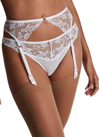 Aubade Womens Kiss Of Love Suspender - White Polyamide - Size Medium