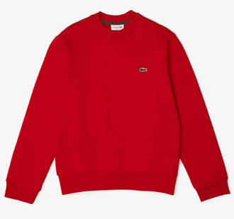 Lacoste Mens Crew Neck Sweatshirt Red Cotton - Size X-Large