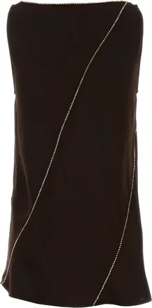 Jil Sander Womens Chain Tank Top Black Viscose Tops