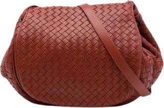 Bottega Veneta Pre-owned Woven Leather Crossbody - Dames - Vintage Schoudertas - Bruin - ONE Size - Leer - Vintage