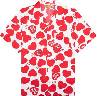 Human Made Camicia con stampa cuore - Bianco