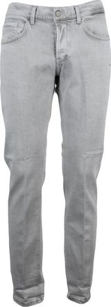 Dondup George Jeans - Heren - Slim Fit Jeans - Grijs - W33 - Katoen - Jeans