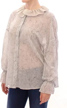 Vika Gazinskaya Womens Blue Cotton Blouse Tunic