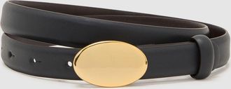 Reiss Navy Leather Oval-buckle Belt, XL