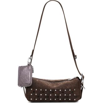 Desigual Studded Patchwork Faux Leather Crossbody Bag in Dark Brown at Nordstrom