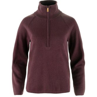 Fj&auml;llr&auml;ven Womens Ovik Lite Half Zip Sweater In Port