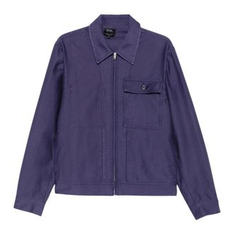 A.P.C. Light Jassen - Heren - Zomerjassen - Blauw - M - Jassen