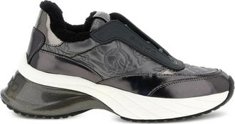 Pinko Ariel 19 Sneaker - Dames - Sneakers - Grijs - 37 EU - Leer - Schoenen