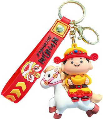 Generic Horse Keychain,2026 Chinese New Year Ornament,Chinese New Year Bag Keychain | for Health Wealth Good Luck Women Kids Handbag Purse Backpack Car Home O