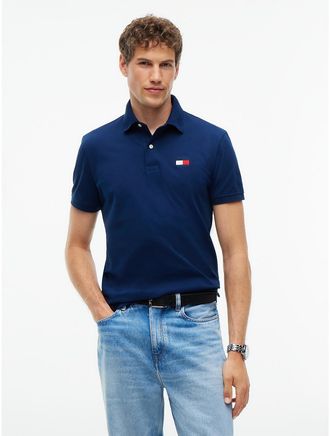Tommy Hilfiger Mens Regular Fit Flag Logo Polo - Light Navy - XXXL