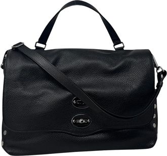 Zanellato Postina Daily Giorno M - Dames - Handtassen - Zwart - ONE Size - Leer - Tassen