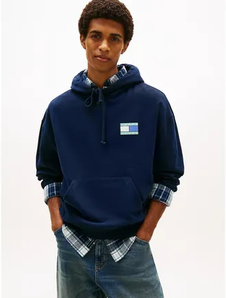 Tommy Hilfiger Mens Tommy Jeans Outdoor Logo Hoodie - Navy - XL