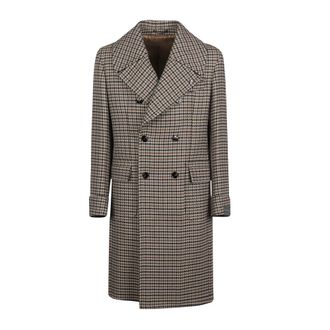 Gabriele Pasini Double-breasted Jas - Heren - Mantel - Beige - M - Leer - Jassen