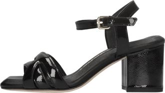 Janet & Janet J-212 - Dames - Sandalen met hakken - Zwart - 40 EU - Leer - Schoenen