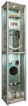 ebuy24 Ebuy24 - Vitrina De Vidrio Vcm De Pie Vitrina De Vidrio Con Vidrio De Seguridad Esg Dimensiones Aprox. Al. 227 X An. 50 X P. 38 Cm Soporte Vitrina De 