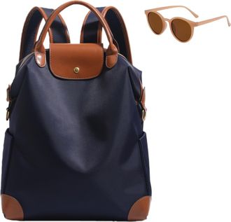 Generic Womens Soft Leather Laptop Backpack, Fashion Business Waterproof Work Bags, Casual Lightweight Large Capacity Briefcase