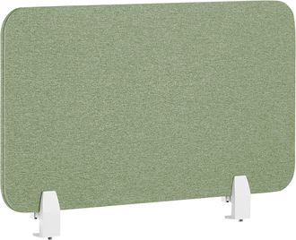 Beliani Panel Separador Verde Claro 72 X 40 Cm Poli&eacute;ster Pet Pantalla Ac&uacute;stica Wally