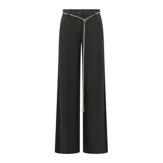 Pinko Wide Trousers, female, Black, Size: S Cedro Trousers