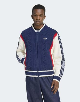 adidas Originals Retro Remix - Cardigan blu indaco notte / bianco sporco / scarlatto better-Viola