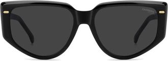 Carrera 3082/S Rechthoekige Zonnebril - Dames - Zonnebrillen - Zwart - ONE Size - Accessoires