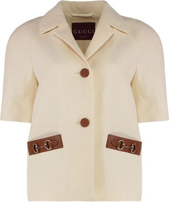 Gucci Blazer met Horsebit-detail - Beige
