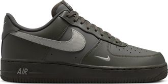 Nike Mens Air Force 1 Low 07 Carbon Fiber Swoosh Newsprint College Grey