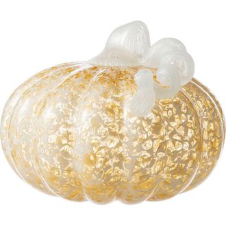 Glitzhome Fall Multi-Style Small Glass Pumpkins in Yellow at Nordstrom
