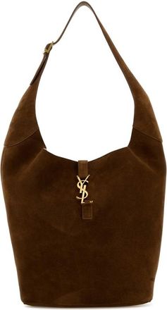 Saint Laurent Brown Suede Le 5 a 7 Shoulder Bag