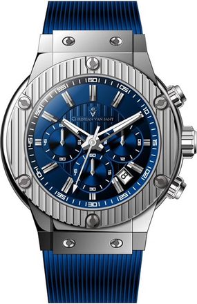 Christian Van Sant Mens Monarchy Blue Dial Watch