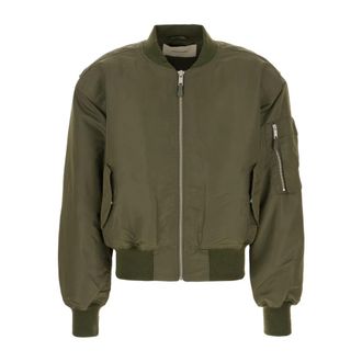 Entire studios Cropped Broad Bomber - Heren - Bomber jackets - Groen - M - Nylon - Jassen
