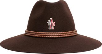 Moncler Moncler Wool Wide Brim Hat, Women, Brown, Size: M