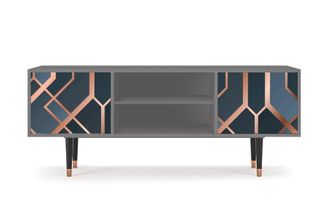 StoryZ Mueble de TV azul-verde 2 puertas L 170 cm